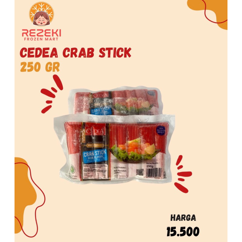 

Cedea Crab Stick 250 Gr | Stik Kepiting Isi 16 Pcs | Frozen Food Murah