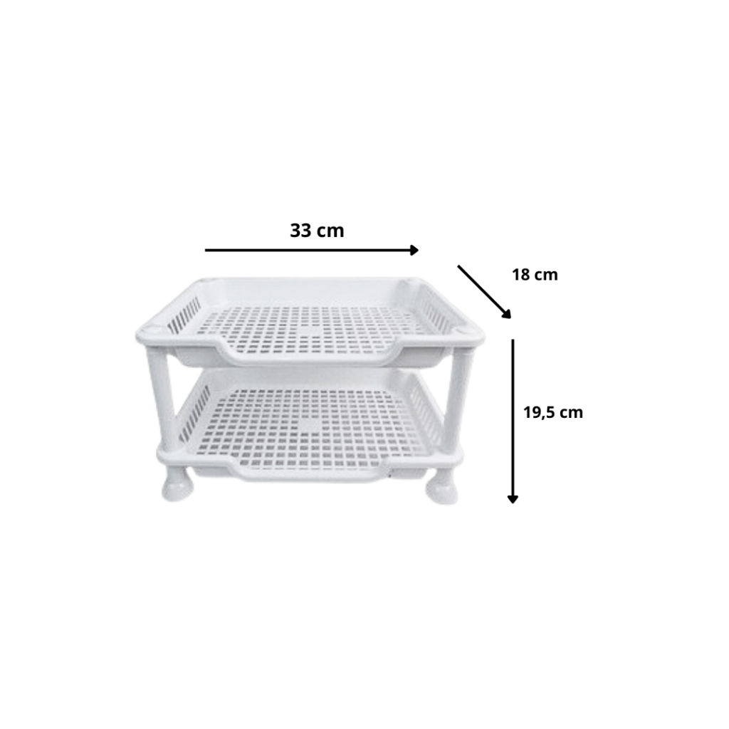 Terlaris Rak Plastik Segi Empat 2 Susun Dan 3 Susun Serbaguna Tempat Penyimpanan Alat Tulis Obat