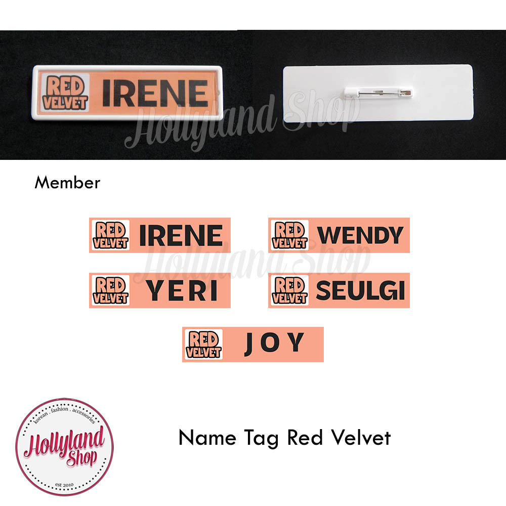 

Name Tag Papan Nama Dada Red Velvet (2pcs) Unofficial