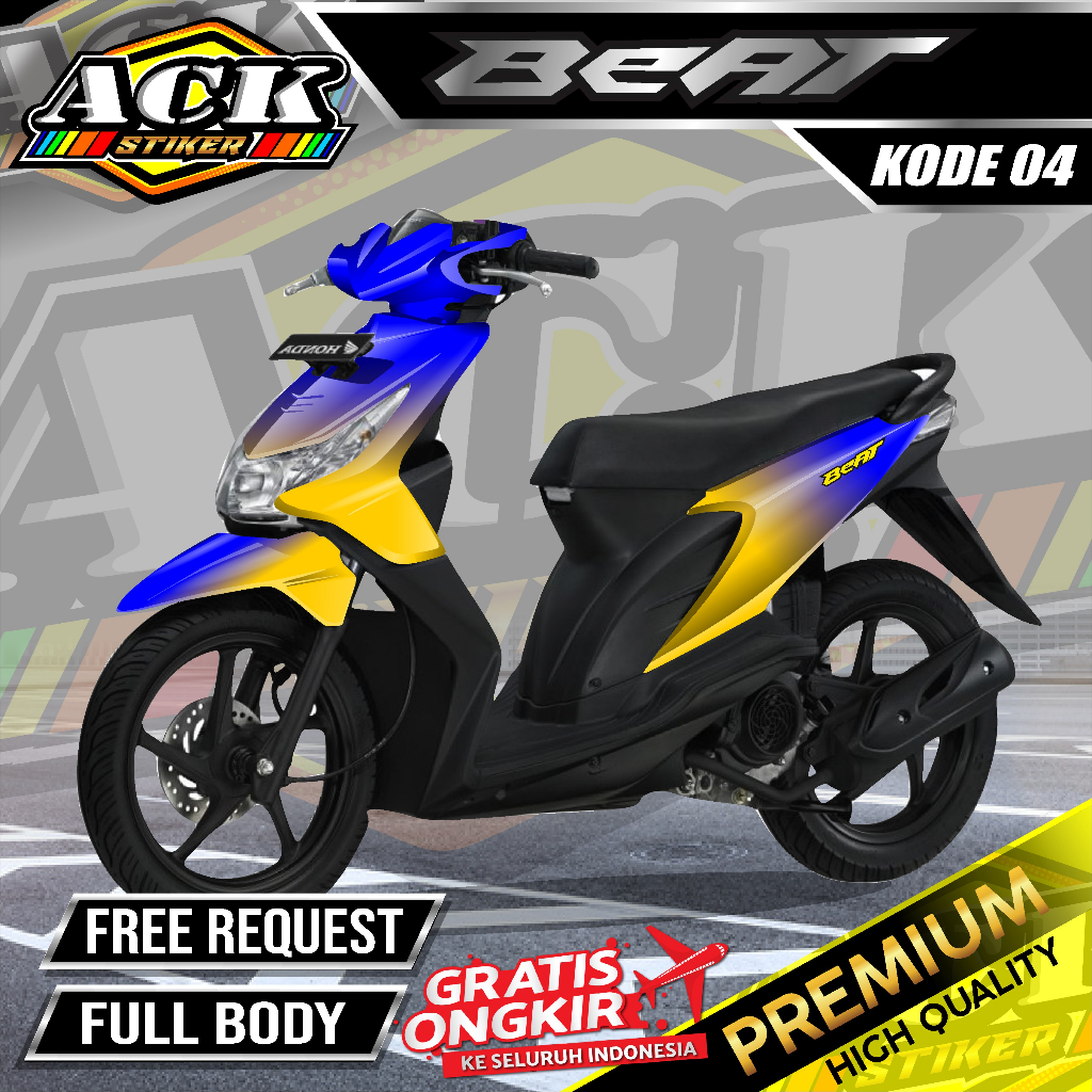 Decal stiker Beat Karbu Full Body - Stiker Motor Beat Karbu Full Body kode ACK 04