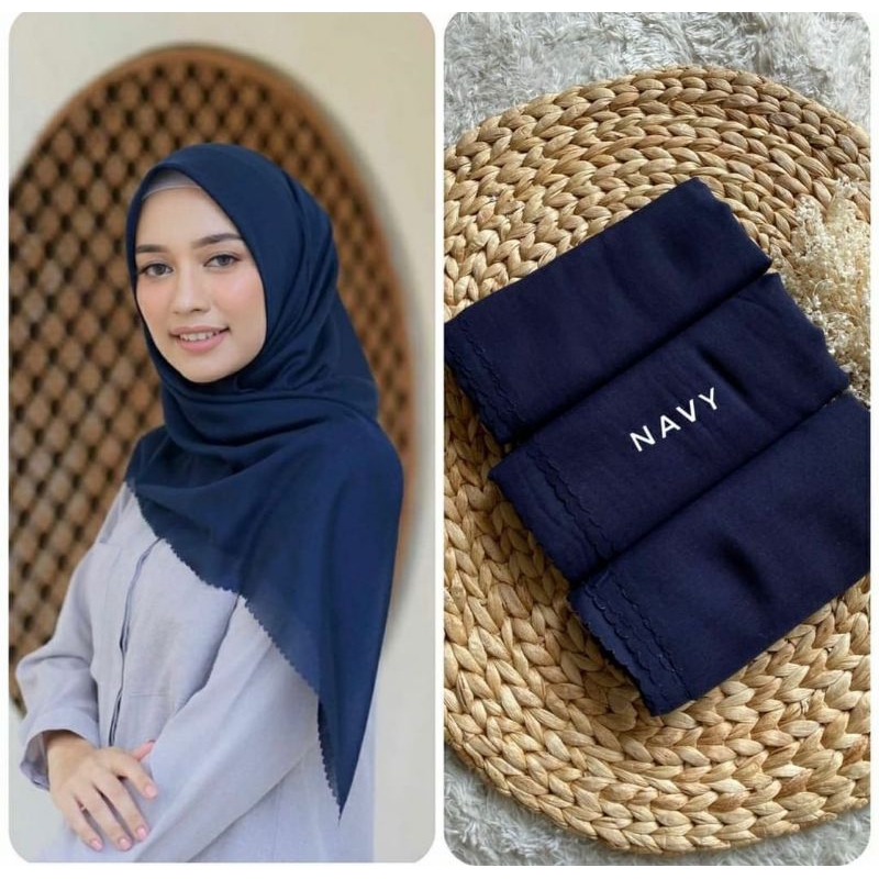 Hijab Segi Empat Polos / Jilbab Segi Empat Polos / Kerudung Segi Empat Polos / Hijab Syari Jumbo Voa