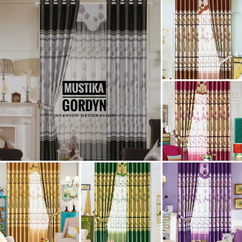 Gordyn Import Blackout / Gorden Import Blackout Motif Tulip