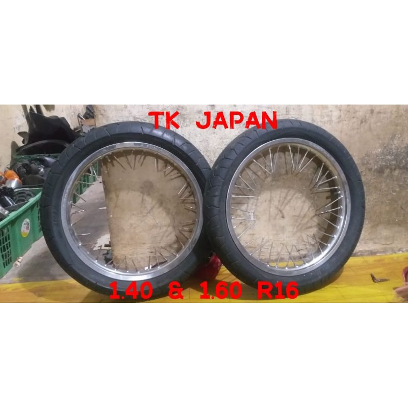 velg tk japan uk 140 dan 160 ring 16 serta ban delitire uk 90 90 r16 dan 110 80 r16 2nd copotan