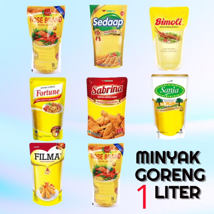 

MINYAK GORENG REFIL 1LITER ALL VARIAN /PCS