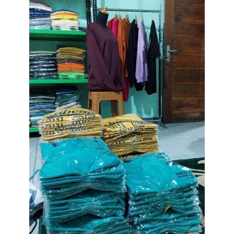 Sweater Bahan Baby Terry Warna Burgundy