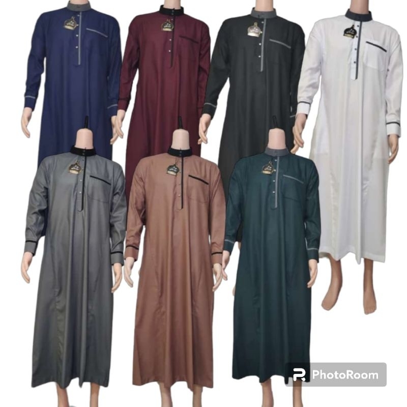 Gamis Jubah Pria Dewasa Premium Mewah Kombinasi