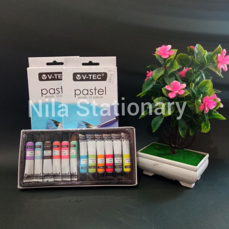 

V-TEC CAT ACRYLIC 12 WARNA PASTEL