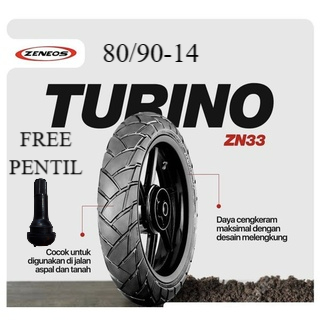 Ban zeneos tubeless 80/90-14 turino ZN33 ZN 33 FREE PENTIL (1 BAN)