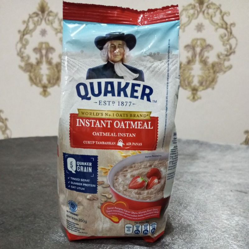 

Quaker Instan Oatmeal Plastik Ukuran 200 gr