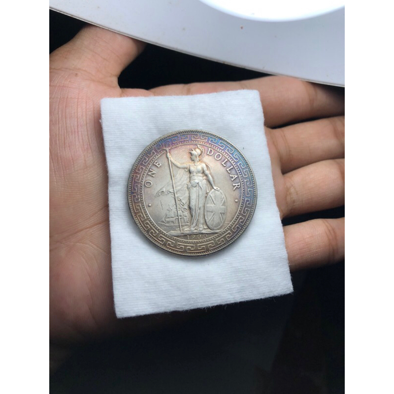 Koin Kuno 1 Dollar hongkong 1900 dll