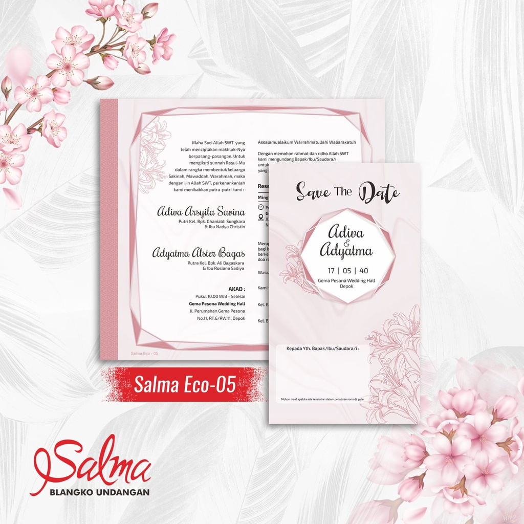 SALMA ECO 05 Blanko Undangan | Blangko Undangan | Undangan Murah | Undangan Aesthetic