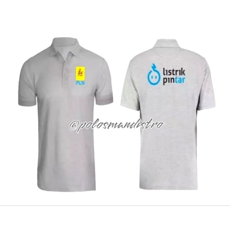 KAOS POLO TSHIRT PLN SABLON DEPAN BELAKANG BAJU KERJA BUMN PLN Kaos Polo wangki Abumuda Pln Listrik 