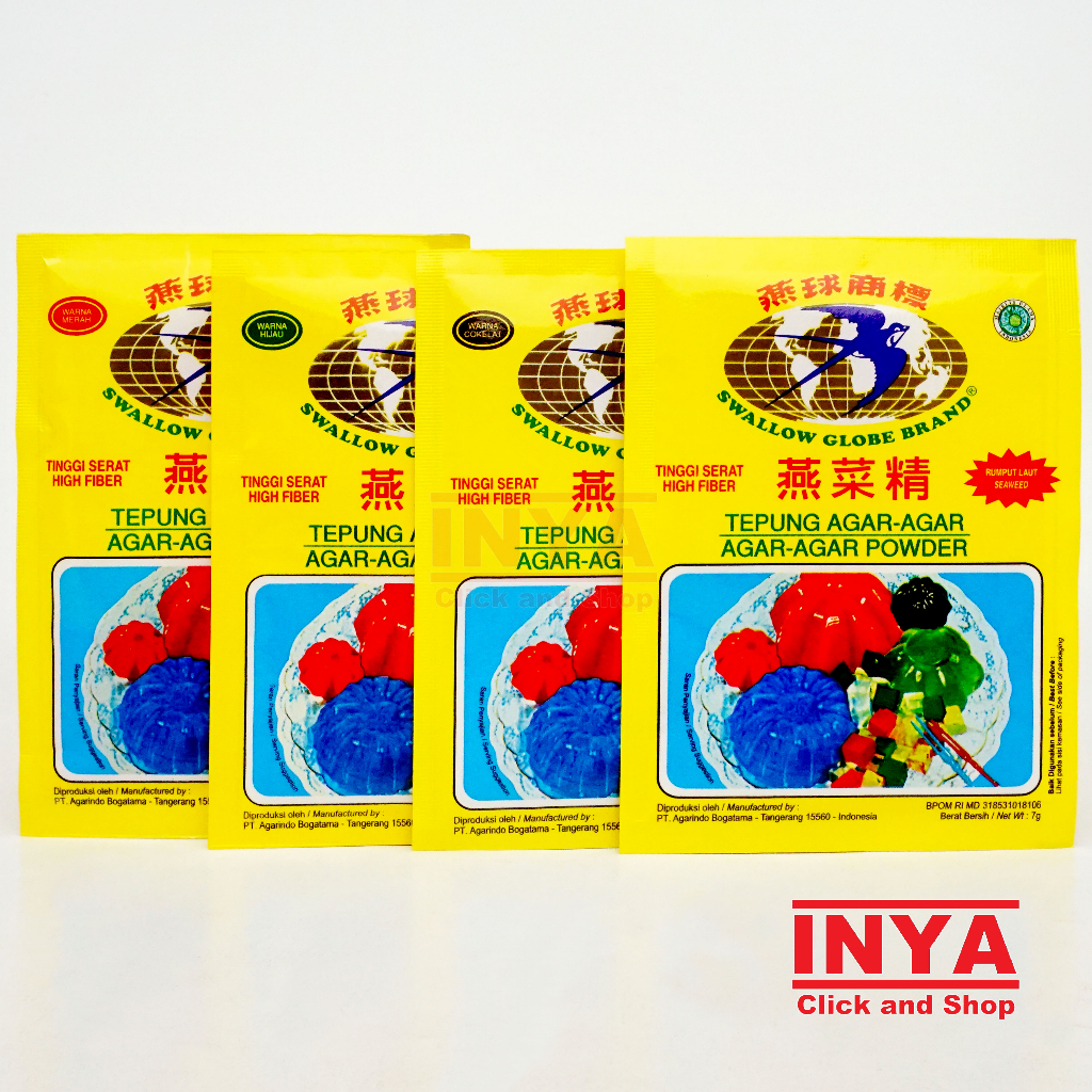 

Swallow Globe Brand Tepung Agar-Agar Rumput Laut - Seaweed Powder