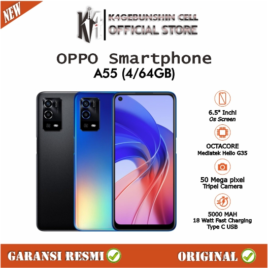 OPPO A55 6/128GB GARANSI RESMI OPPO ORIGINAL
