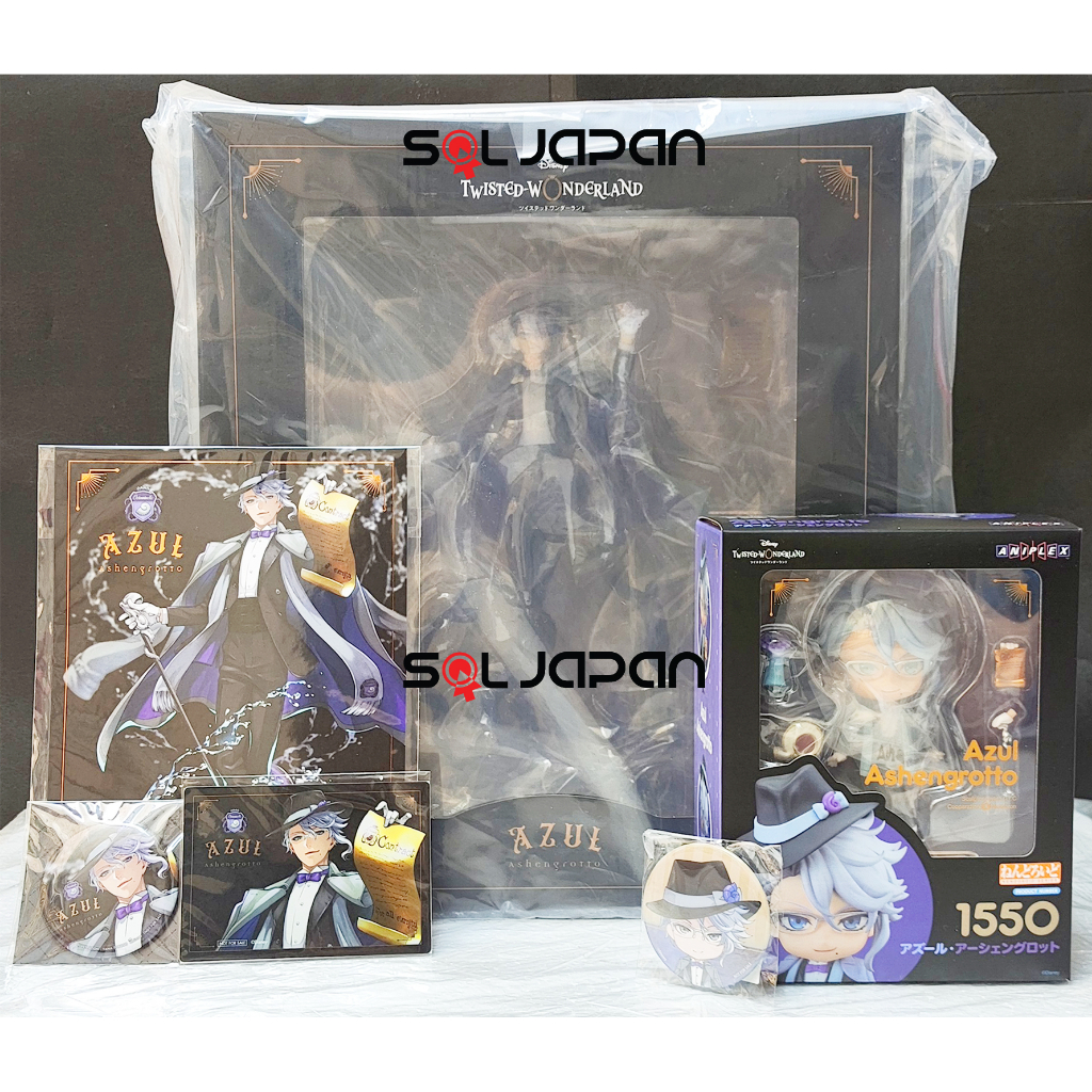 Twisted Wonderland 1/8 Scale Figure Badge Postcard Nendoroid Azul Ashengrotto Set of 2