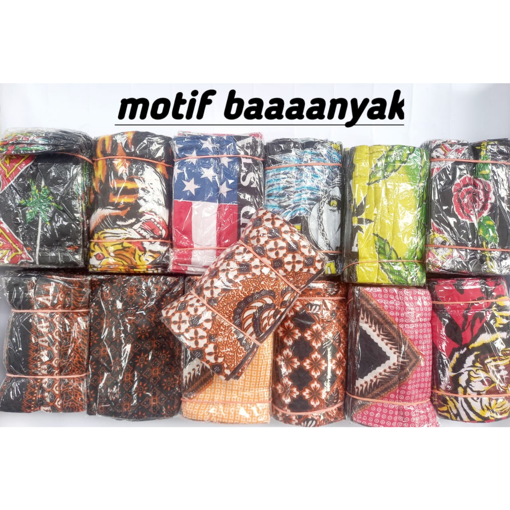 KLT 12 pcs slayer motif batik dan motif gambar model segi empat berbahan dasar halus