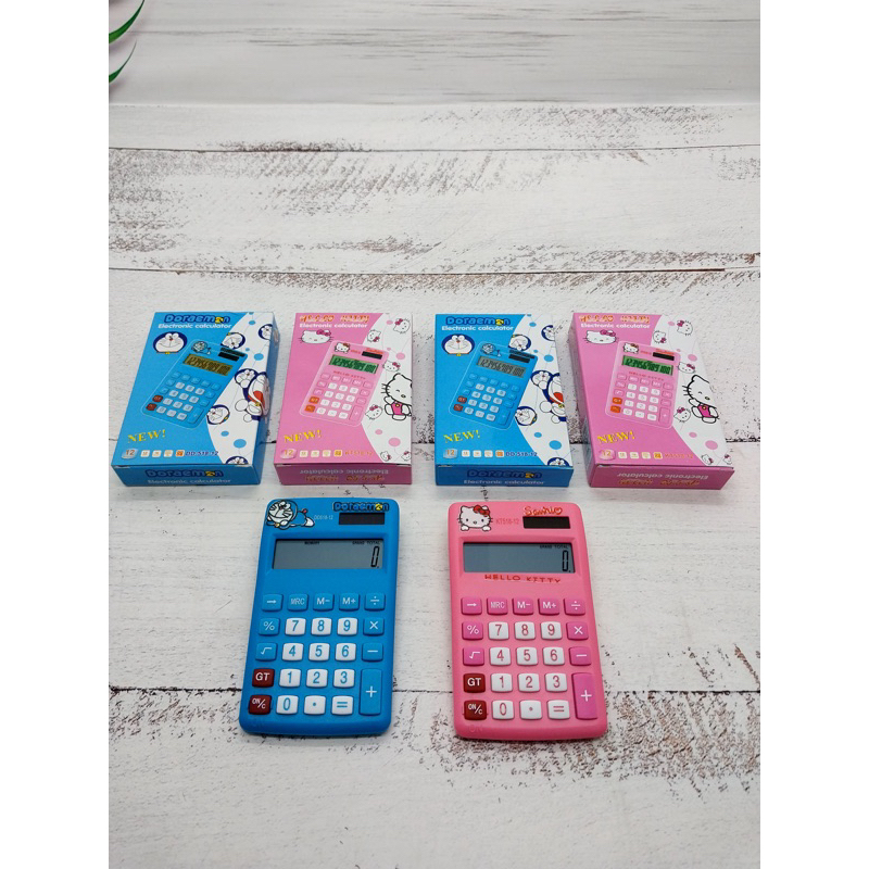 KALKULATOR KARAKTER DORAEMON CALCULATOR LUCU UNIK MINI DORA EMON - Hello Kitty / Kalkulator gemoy