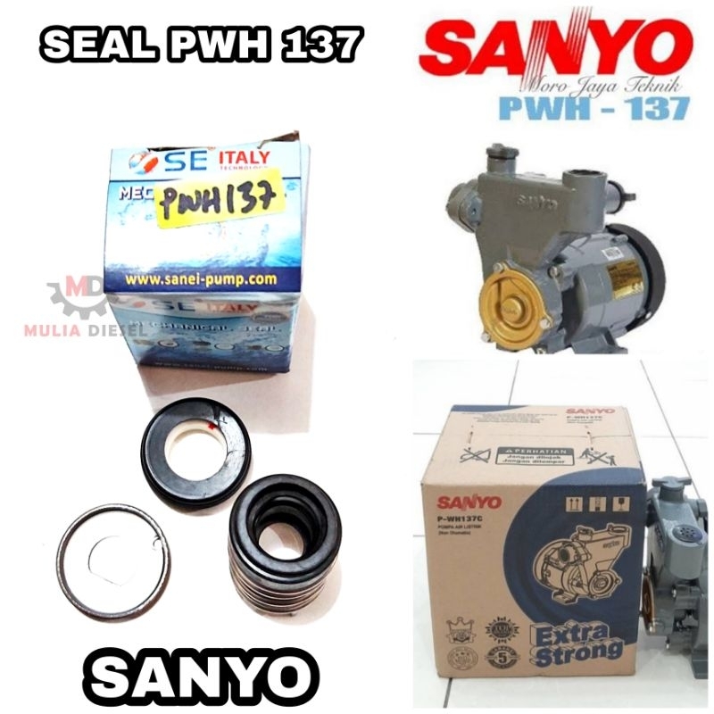 Mechanical Water Seal Sil Pompa Air Listrik Sanyo PWH 137 PWH137