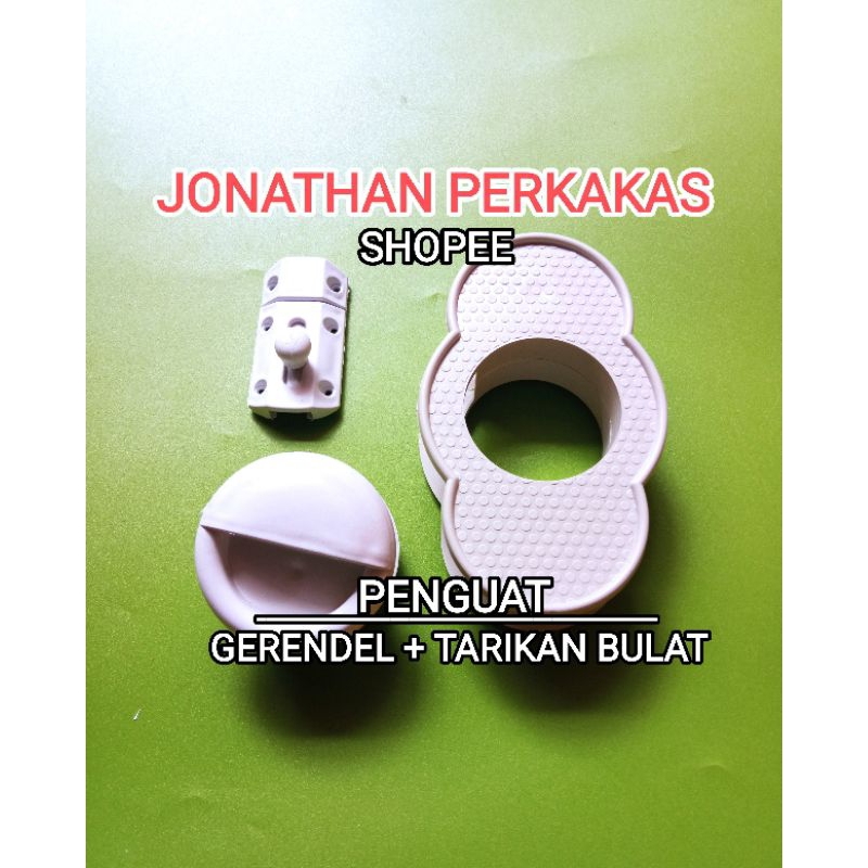 set penguat pintu pvc kamar mandi warna putih