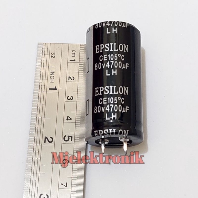 Elco 4700uF 80V Elko Epsilon Original full tembaga