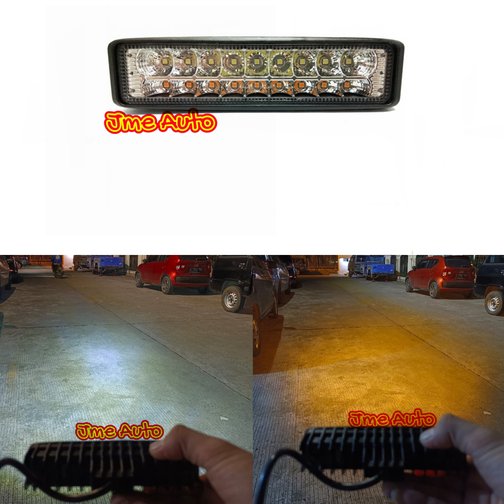 Lampu Tembak Sorot LED 18 Mata 3 Warna Lampu Tembak Sorot LED Variasi Motor Mobil