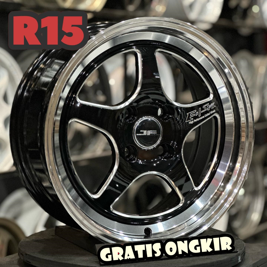 velg SAMLONG JF Ring 15 Lebar 7 ET 35 Pcd 4x100 r15 velg mobil jazz brio yaris mobilio