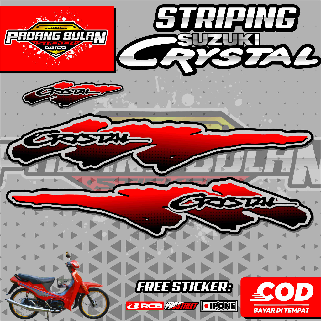 STRIPING VARIASI SUZUKI CRYSTAL  - STICKER LIST MOTOR SUZUKI CRYSTAL