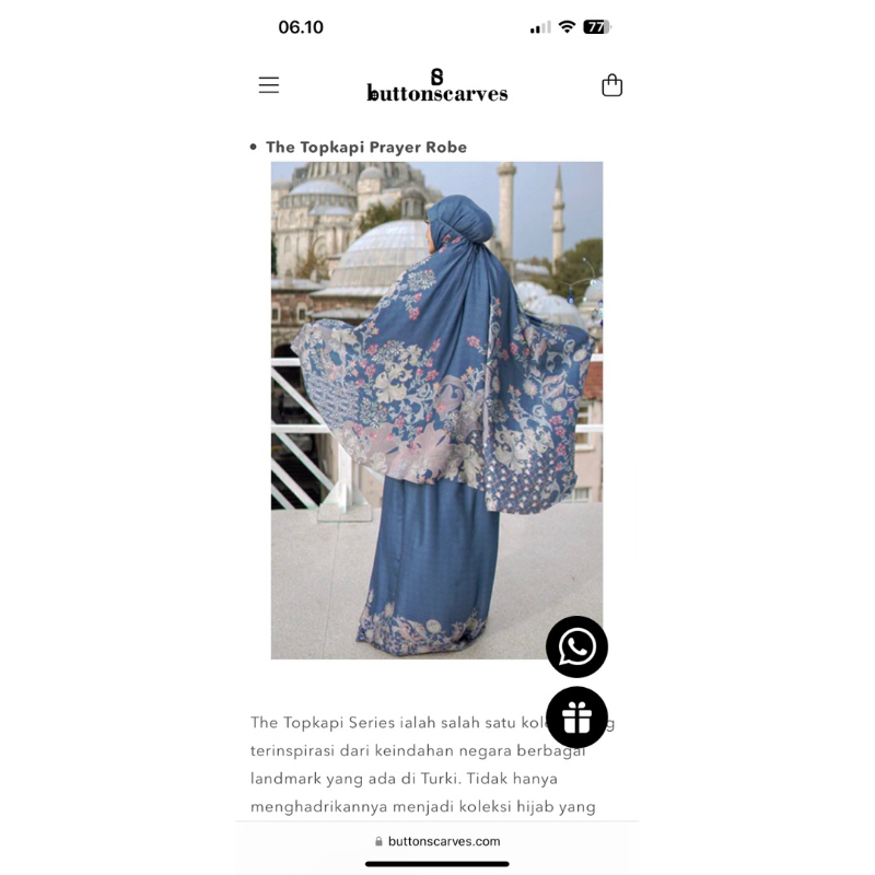The Topkapi Prayer Robe Buttonscarves