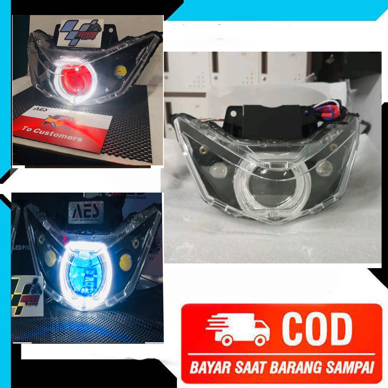 LAMPU DEPAN BILED BEAT DELUXE DAN BEAT STREET TH 2020 S/D 2023 D2 LASER