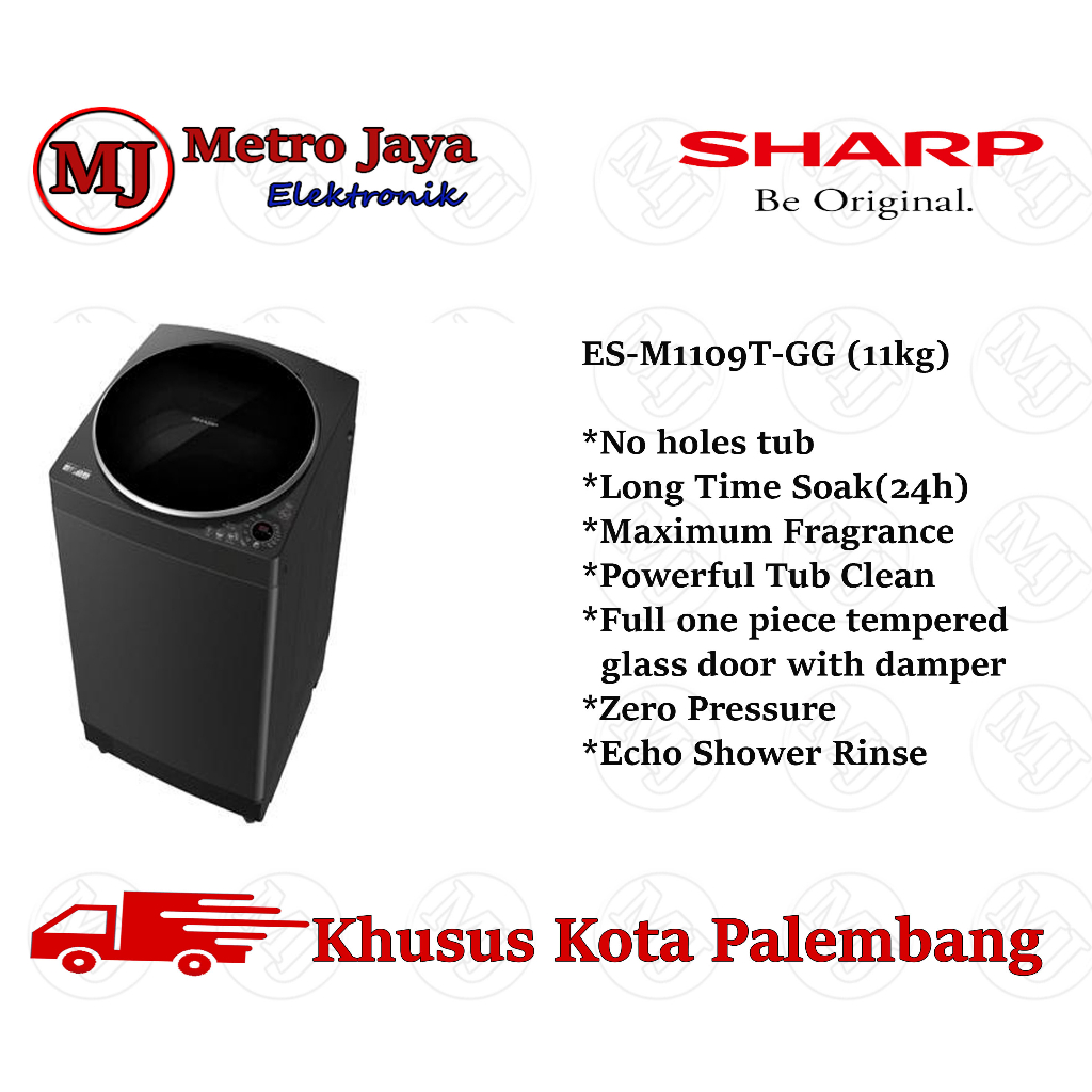 Mesin Cuci 1 Tabung Top Loading Sharp ESM 1109 kapasitas 11 kg