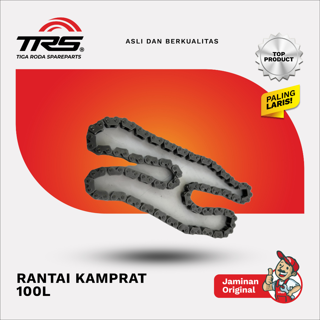 TRS Rantai Kamprat 100L Motor Roda Tiga Viar Vixr Pnp Cb Gl100 Gl Neotech Gl Max Gl 125 Spareparts O