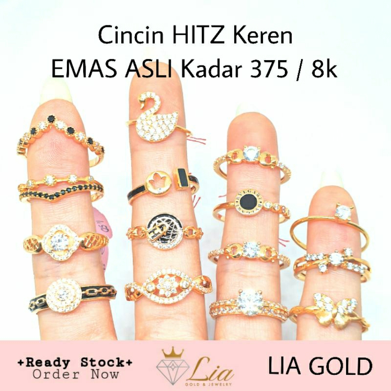 Cincin EMAS ASLI KADAR 300 & 375 ( TOKO MAS LIA  GOLD BEKASI ) ER191