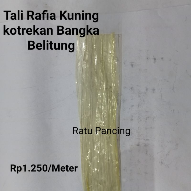 Tali Rafia Kuning kotrekan Sabiki Bangka Belitung Tali Plastik Rp. 1.250/meter