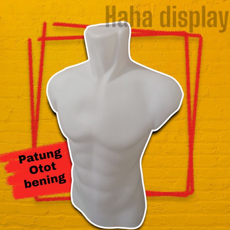 Patung setengah badan pria (patung pajangan baju). TEBAL