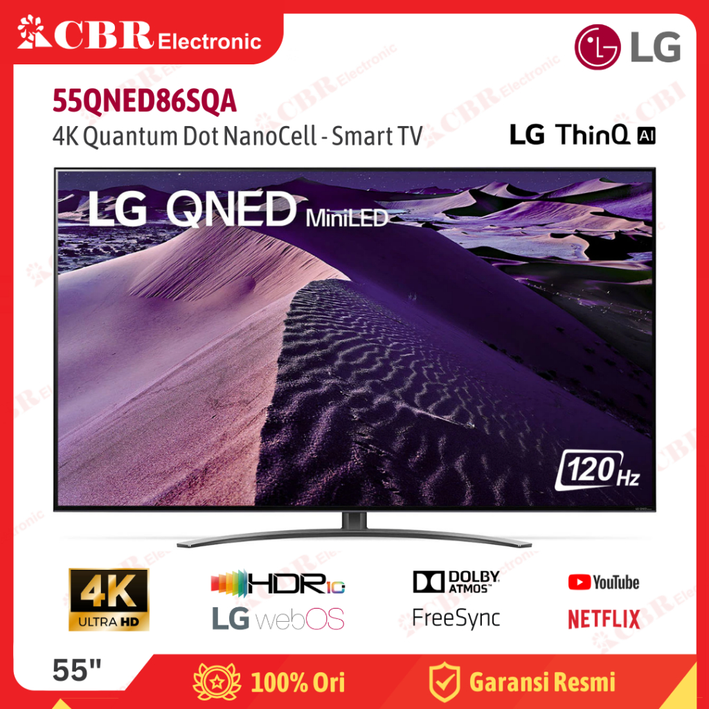 TV LG 55 Inch LED 55QNED86SQA (4K Quantum Dot NanoCell-Smart TV)