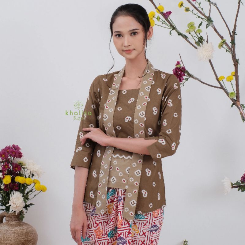 Kebaya Batik Kutu Baru Jumputan Milo By Khalisa Batik