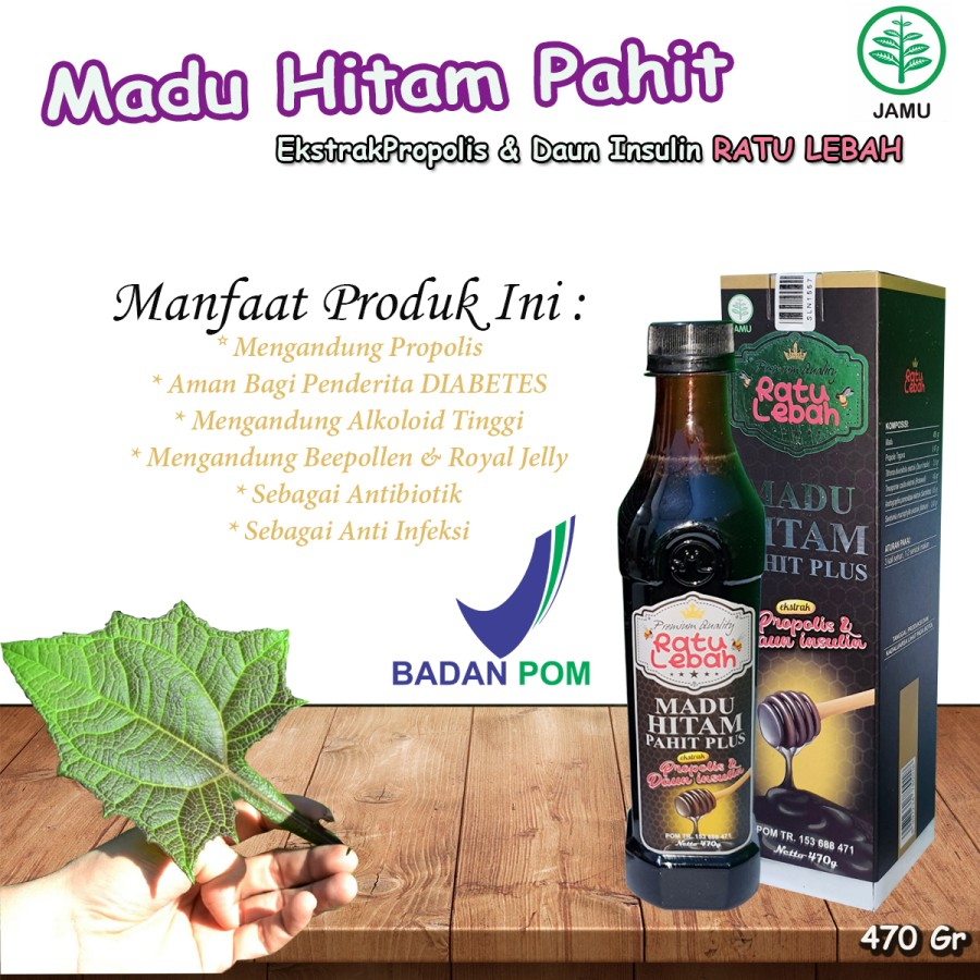 

Madu Hitam Ratu lebah 470 gr