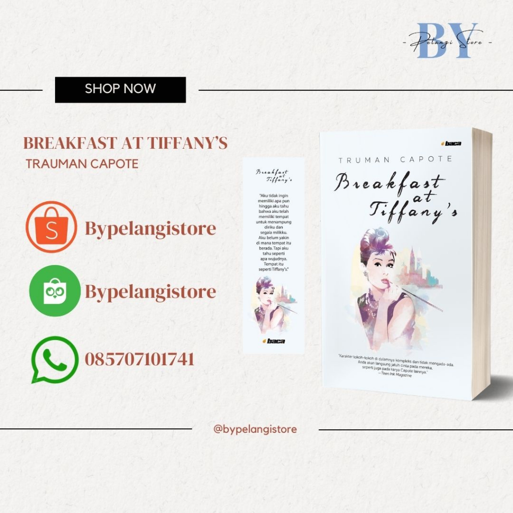 Novel Breakfast at Tiffany's - Truman Capote | Novel Klasik | Novel Terjemahan Klasik | Rekomendasi 