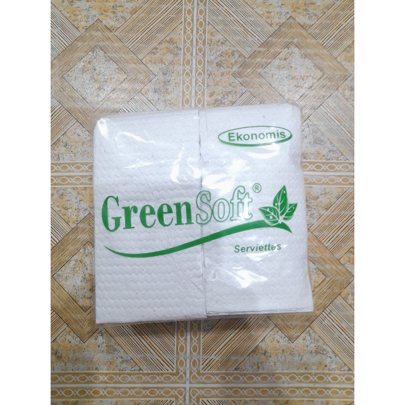 Tissue Makan Potong Lipat Green Soft 100 lembar