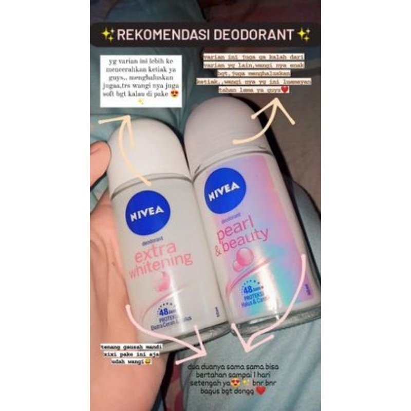nivea deodorant pearl and beauty