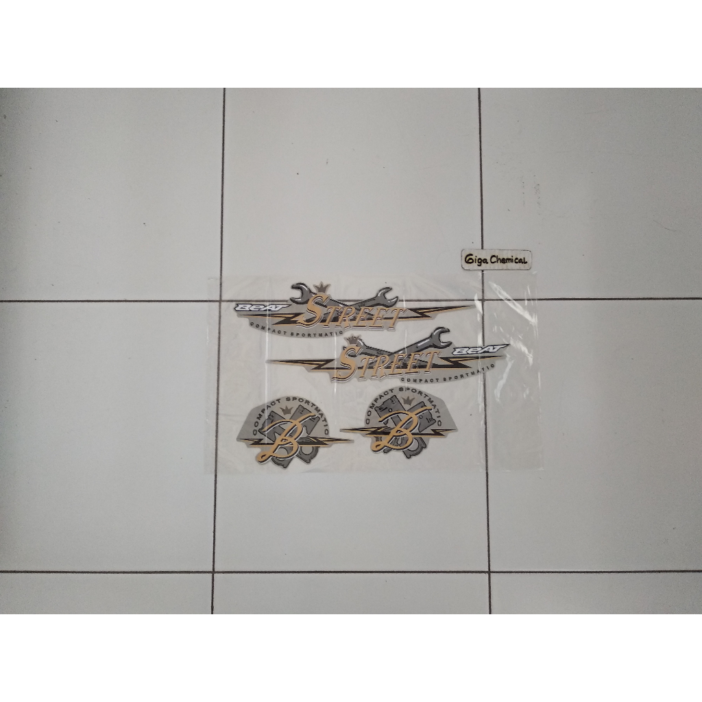 Striping Sticker Lis Honda Beat Street  2020 2021 Silver Original