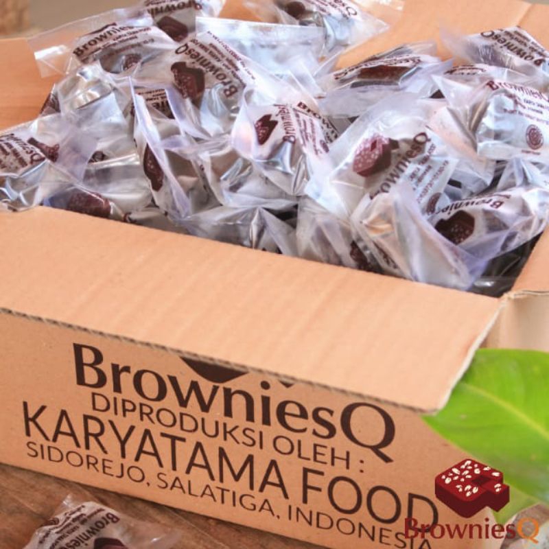 

BrowniesQ Mini Panggang Oval Ori 100 pcs/Box Kue Murah