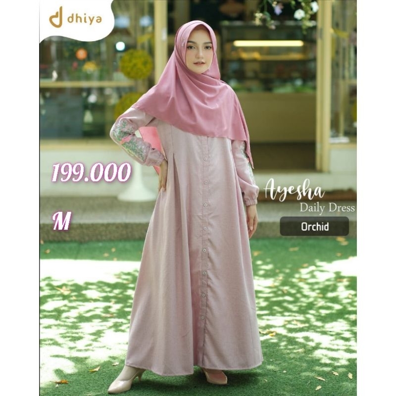 AYESHA DRESS GAMIS BORDIR BY DHIYA