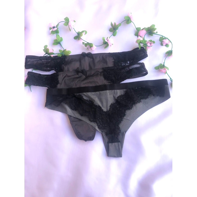NEW CD Thong Esmara Size L Isi 3 Pcs New branded full label bahan mewah bagus murah celana dalam wan