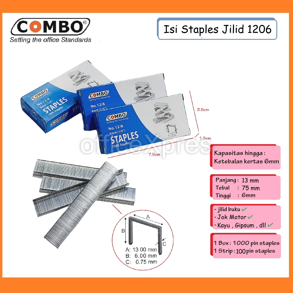

Isi Stapler / Staples Heavy Duty Stapler 2306/1206 Combo / Refill Heavy Duty Stapler