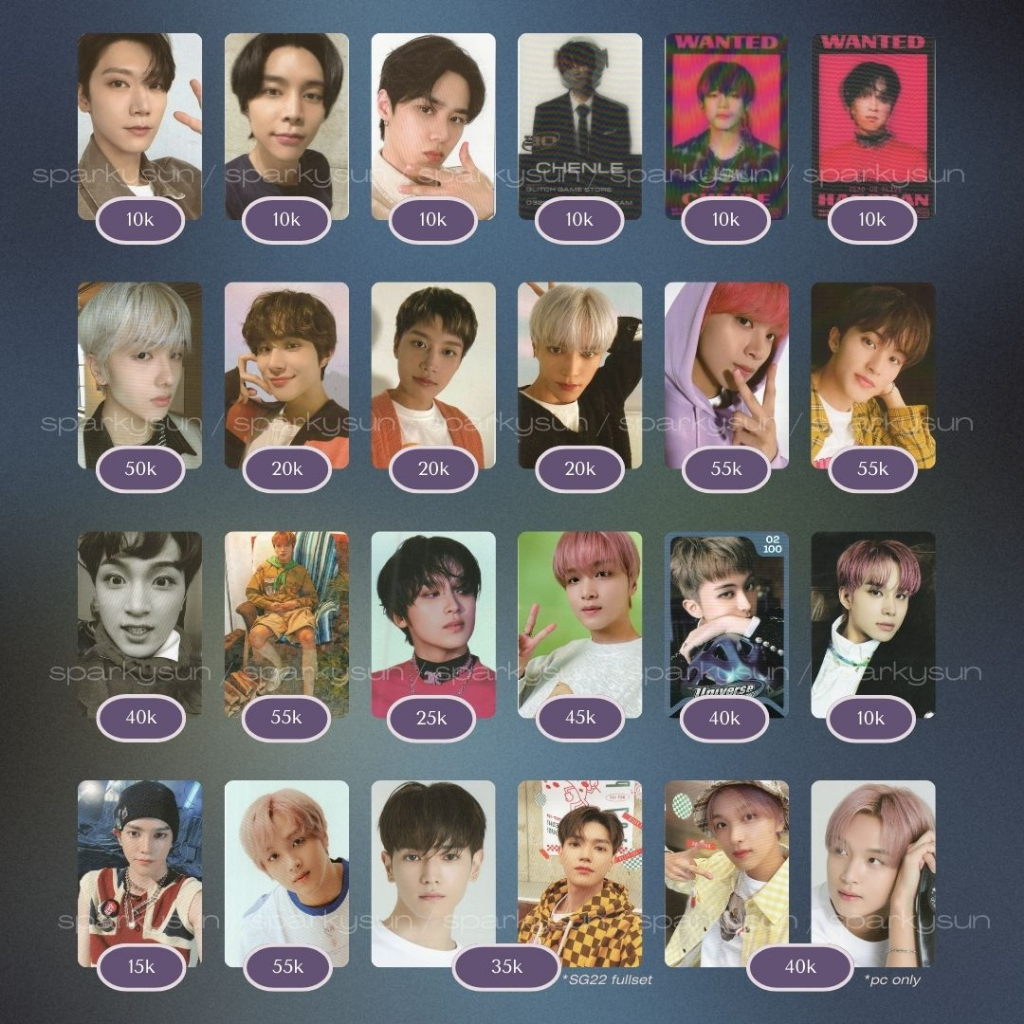 NCT PHOTOCARD (Johnny, Mark, Taeyong, Taeil, Jungwoo, Haechan, Chenle, Ten, Kun Sanrio WTMC Mark Hae