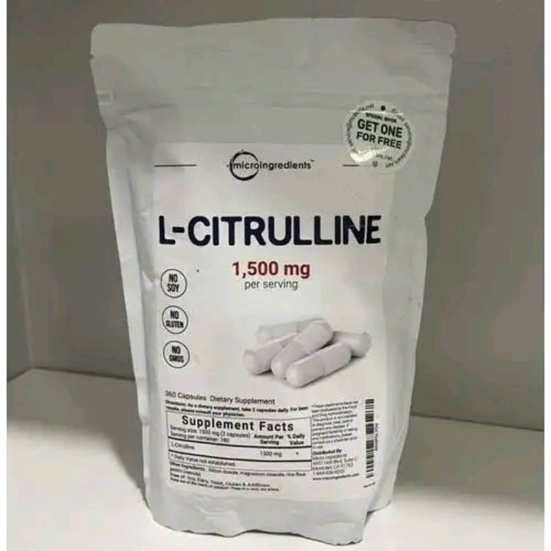 L-Citrulline Microingredients L-Citrulline 1500mg Suplemen Kesehatan