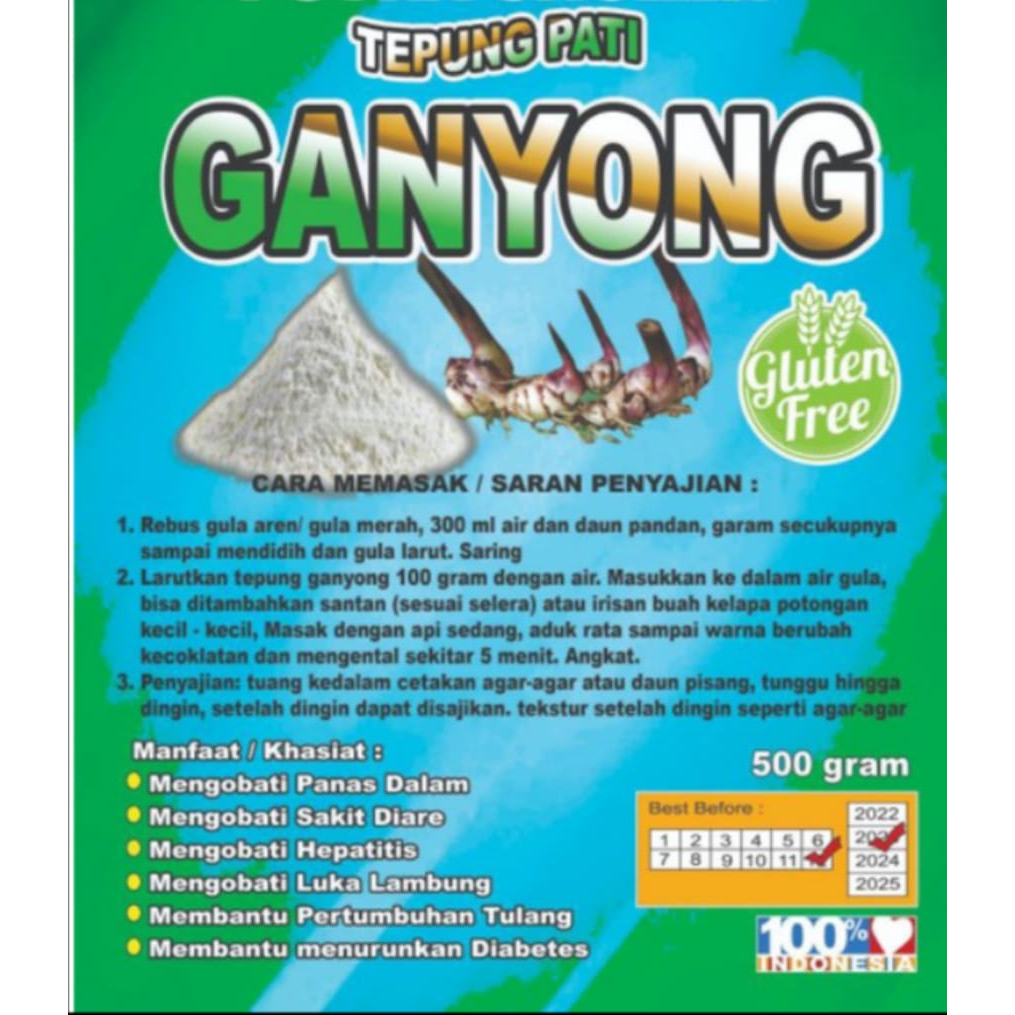 Tepung Pati Ganyong asam lambung sagu ganyong Tepung Ganyong 500 gr arrowot tepung ganyong Putra Sho