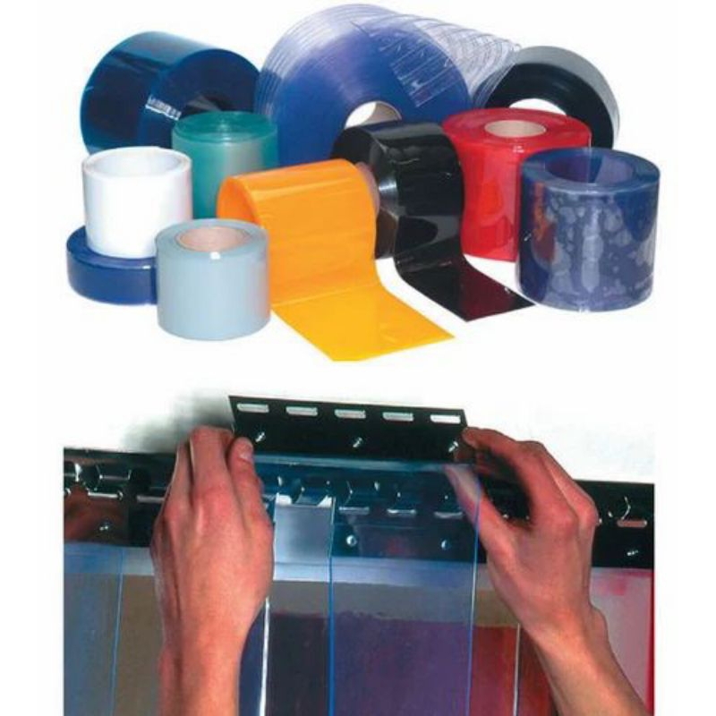 PVC curtain putih susu tirai PVC putih tirai plastik PVC putih