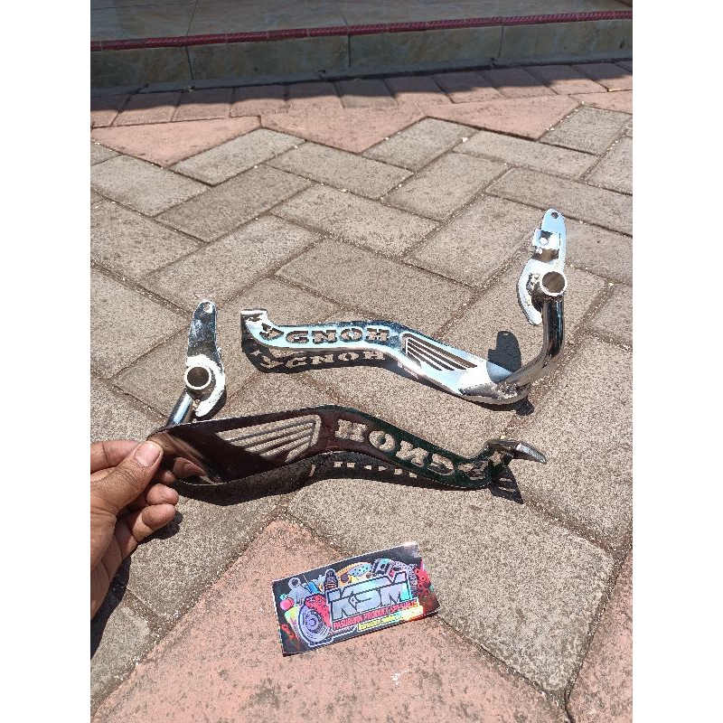 PEDAL REM CRISTAL (MODEL SAYAP /LOGO HONDA NEW)PEDAL REM PNP CB HANDMADE